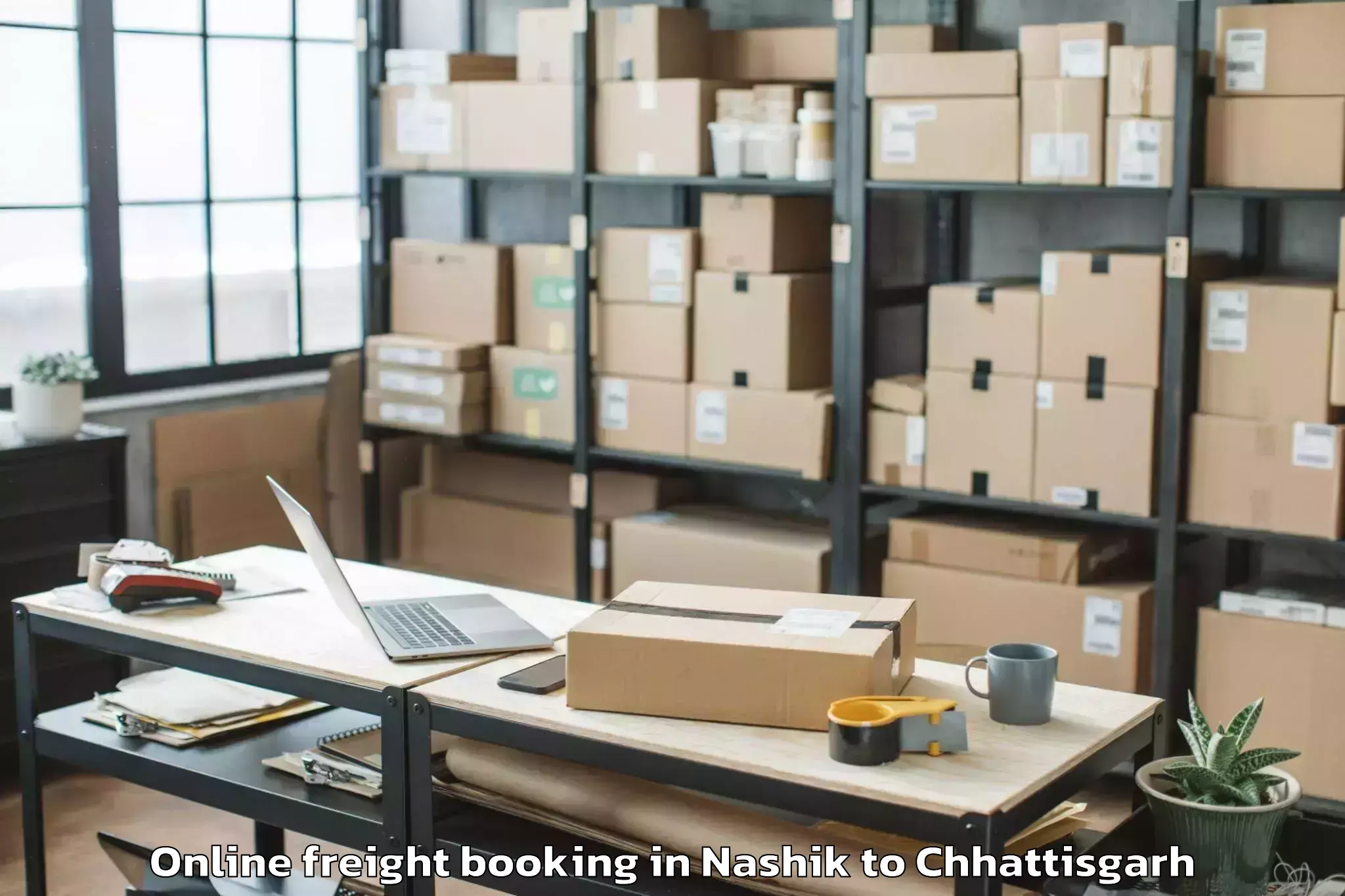 Book Nashik to Bemetara Online Freight Booking Online